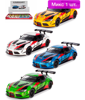 Металлическая машинка Kinsmart 1:36 «Toyota GR Supra Racing Concept (Livery Edition)» KT5421DF, инерционная / Микс