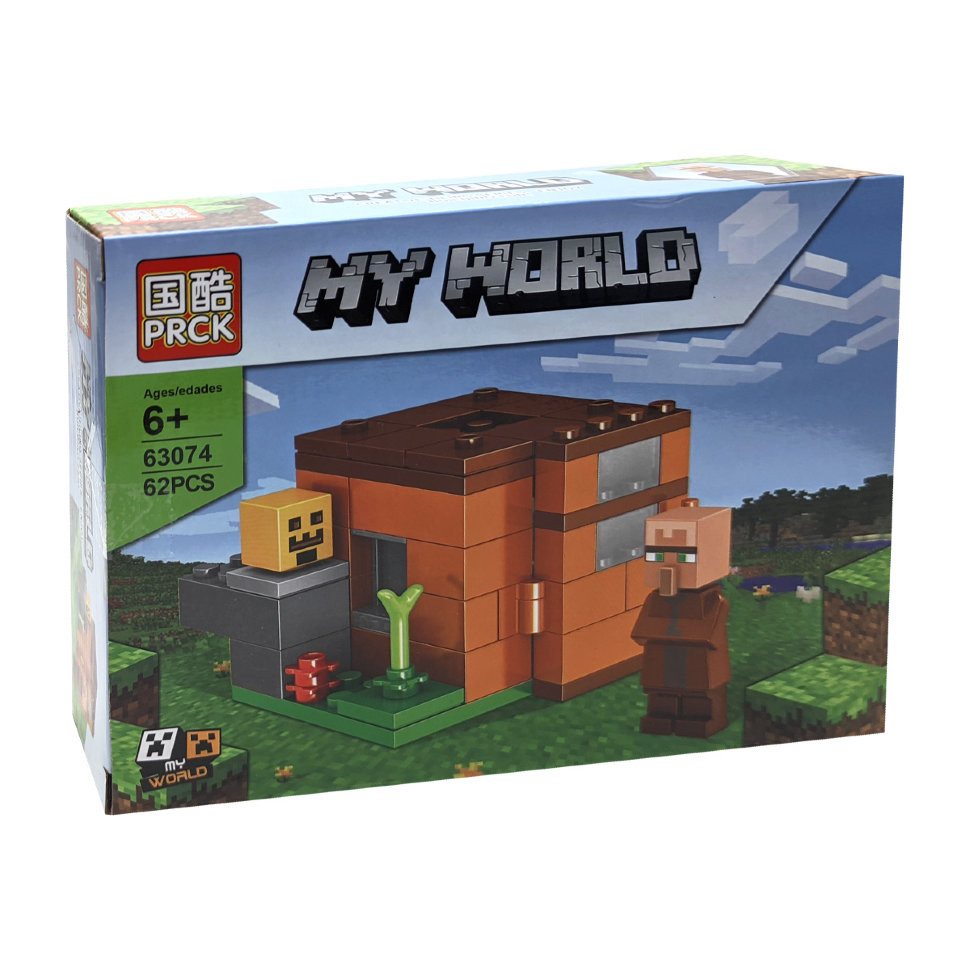 Конструктор PRCK My World «Домики Майнкрафт» 63074 Minecraft / набор 4 шт.