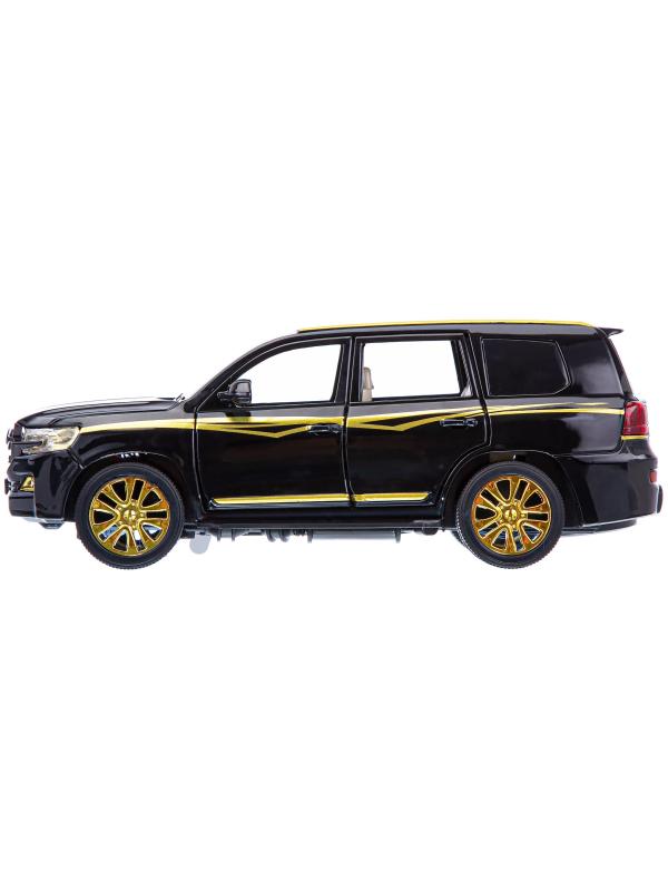 Металлическая машинка XLG 1:24 «Toyota Land Cruiser 200» 20 см. M929W-1 инерционная, свет, звук в коробке