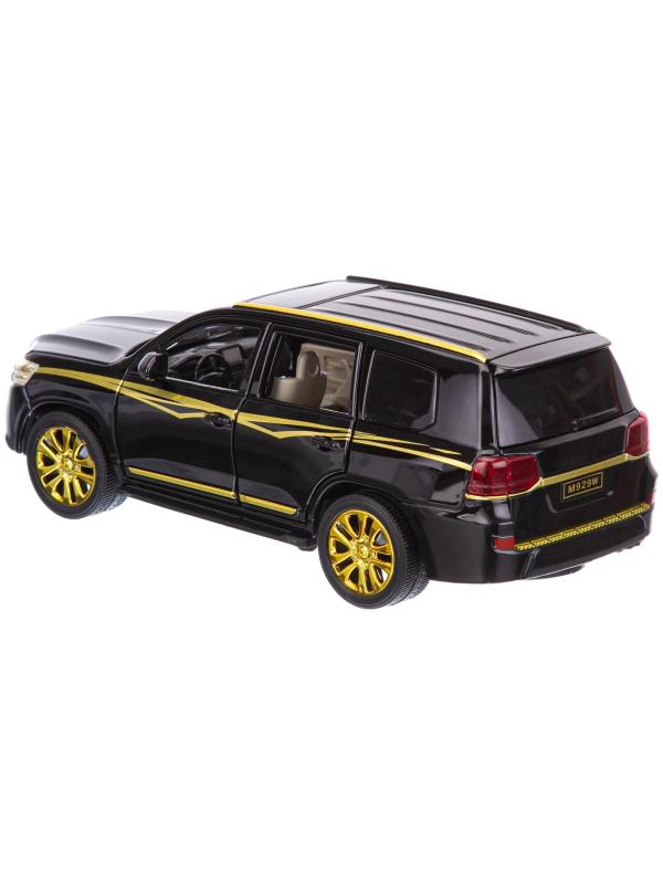 Металлическая машинка XLG 1:24 «Toyota Land Cruiser 200» 20 см. M929W-1 инерционная, свет, звук в коробке