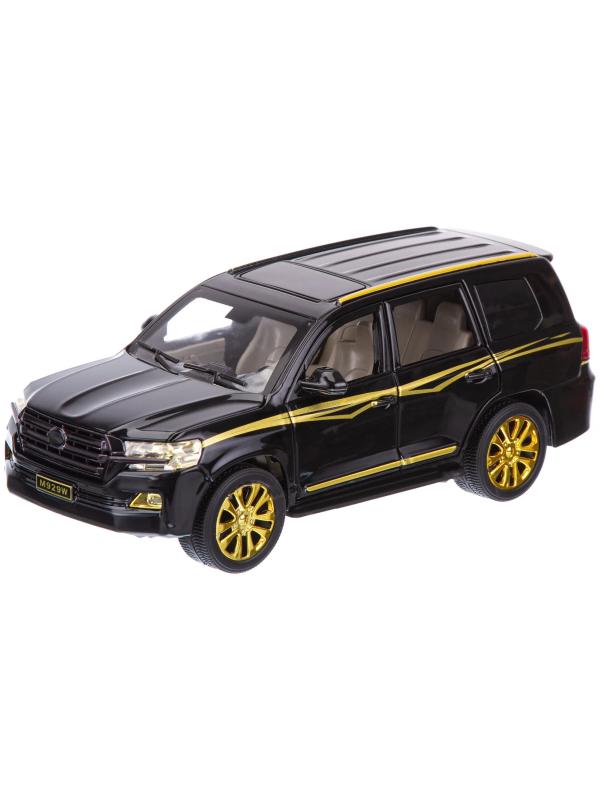 Металлическая машинка XLG 1:24 «Toyota Land Cruiser 200» 20 см. M929W-1 инерционная, свет, звук в коробке