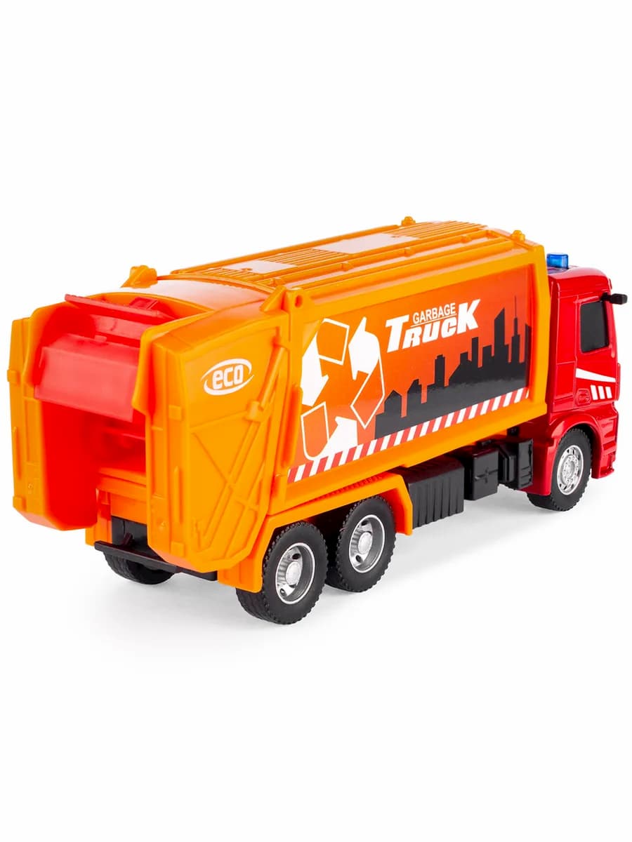 Машина инерционная Play Smart 1:50 «Mercedes-Benz Arocs: Мусоровоз» 6727 Автопарк, свет и звук / Микс
