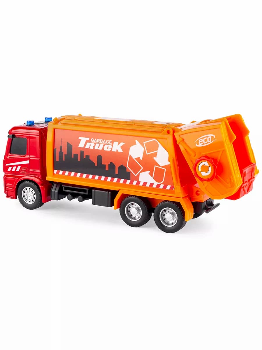 Машина инерционная Play Smart 1:50 «Mercedes-Benz Arocs: Мусоровоз» 6727 Автопарк, свет и звук / Микс