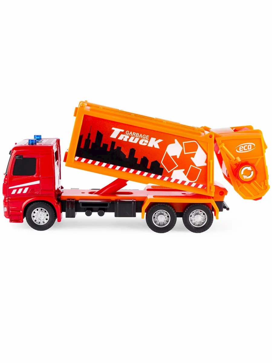 Машина инерционная Play Smart 1:50 «Mercedes-Benz Arocs: Мусоровоз» 6727 Автопарк, свет и звук / Микс