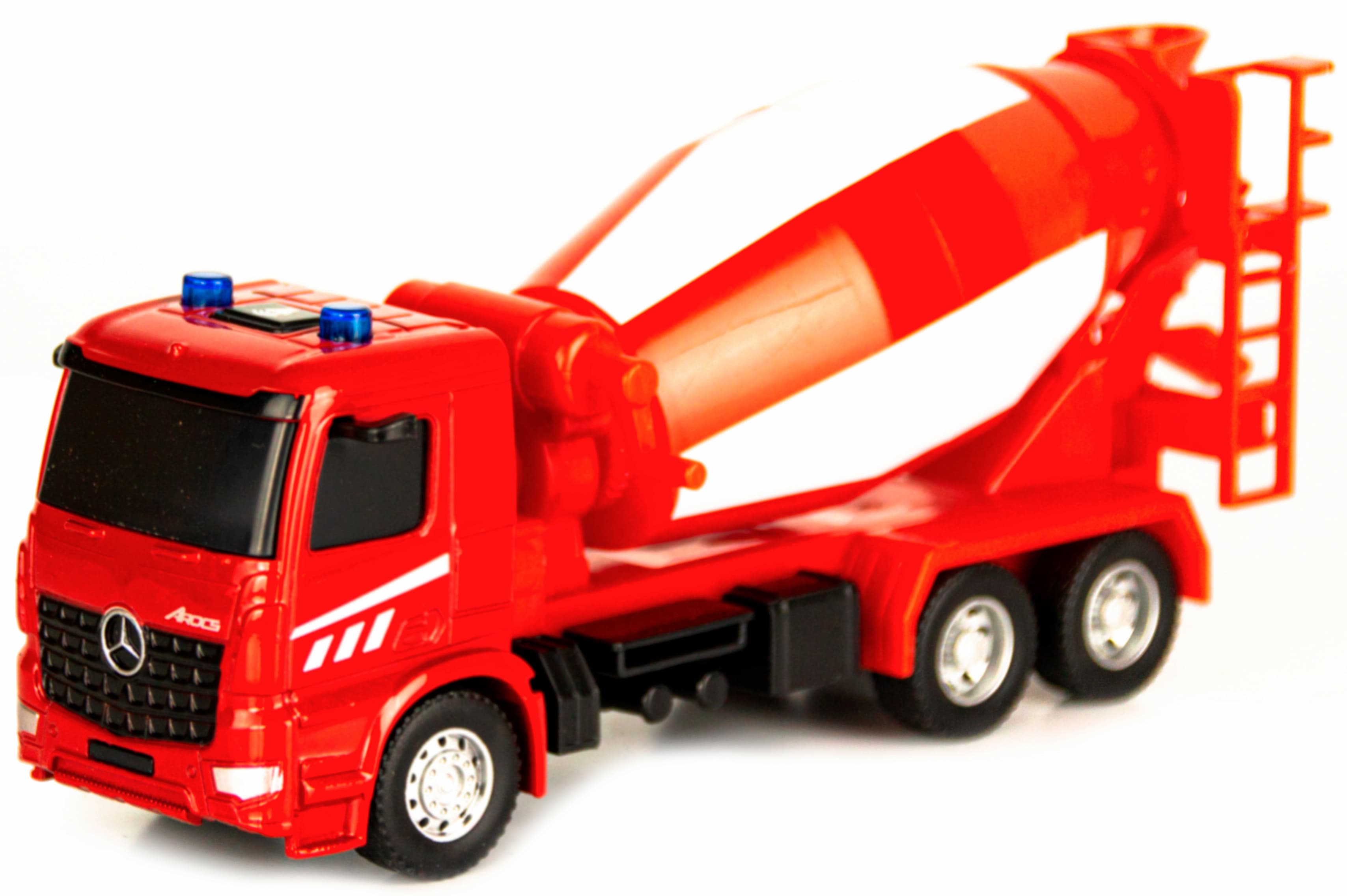 Машина инерционная Play Smart 1:50 «Mercedes-Benz Arocs: Бетономешалка» 6717 Автопарк, свет и звук / Микс