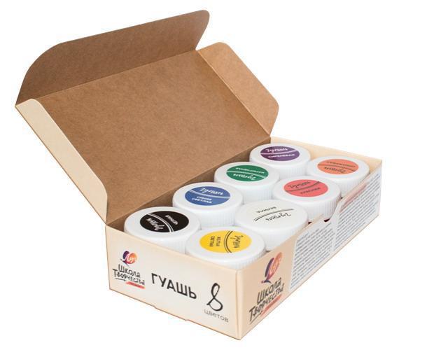 Гуашь ЛУЧ Школа творчества 8 цветов