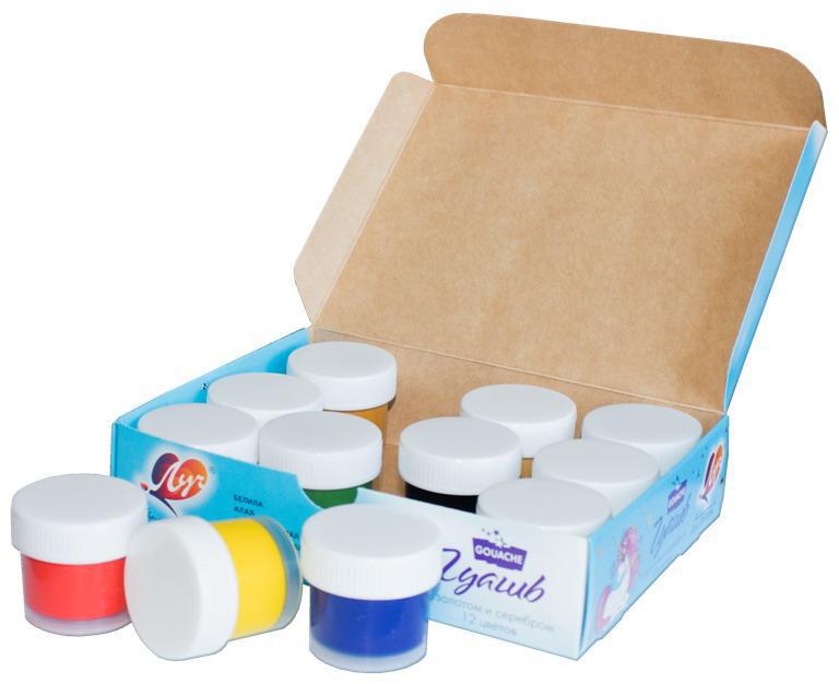 Гуашь ЛУЧ Волшебная палитра 12 цветов