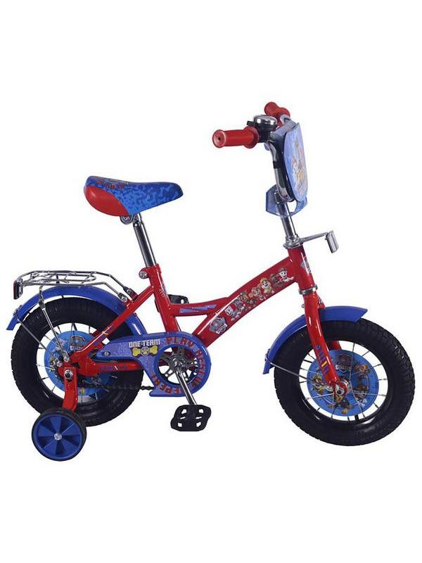 Детский велосипед Щенячий патруль 12 дюймов красно-синий