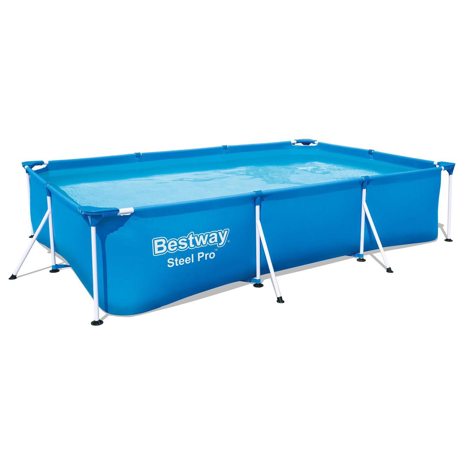 Прямоугольный каркасный бассейн BestWay «Steel Pro» 56404 300х201х66см