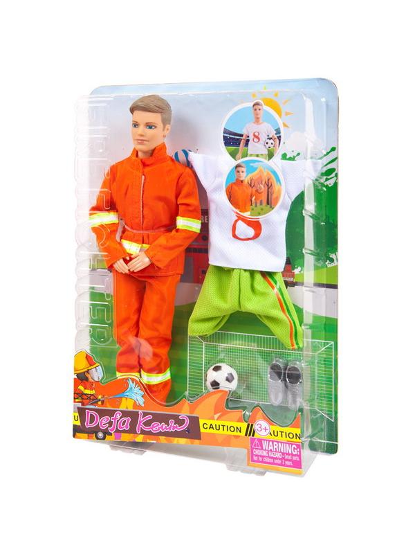 Игровой набор ABtoys Defa Kevin «Юноша с комплектом сменной одеждой: пожарный и футболист» 8382d / Микс