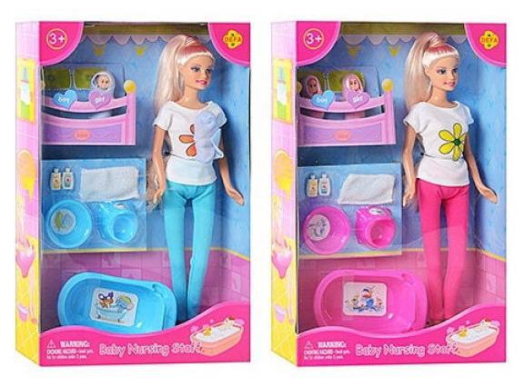 Игровой набор Кукла Defa Lucy Мама с двумя новорожденными малышами 2 вида в коллекции