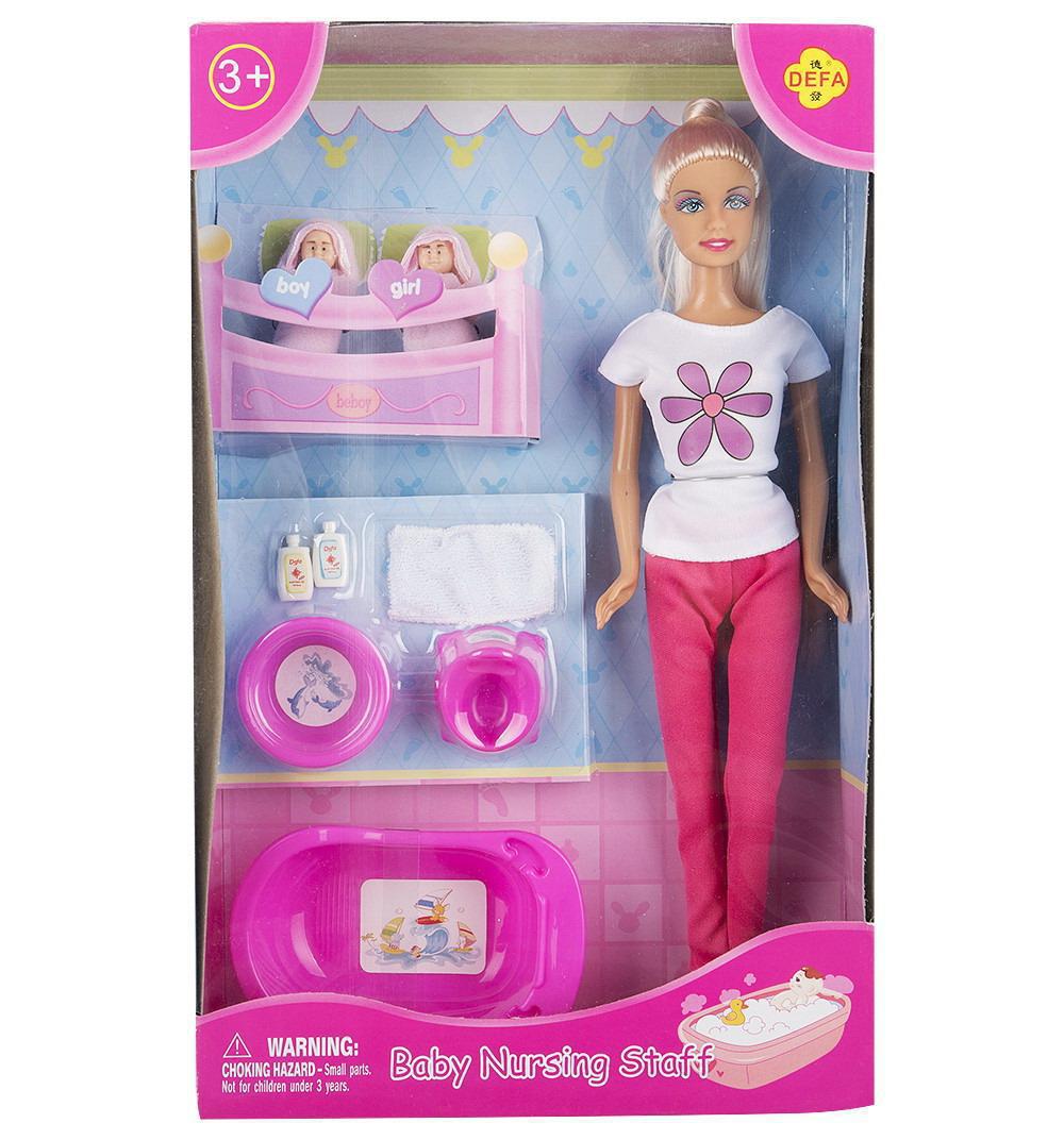 Игровой набор Кукла Defa Lucy Мама с двумя новорожденными малышами 2 вида в коллекции
