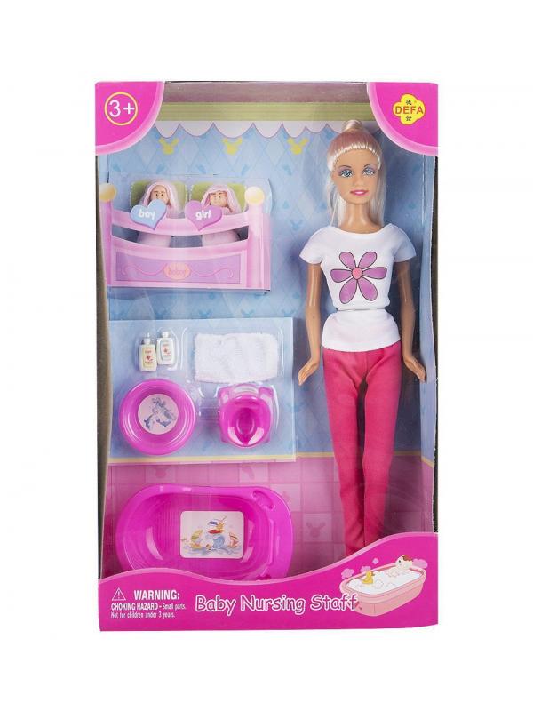 Игровой набор Кукла Defa Lucy Мама с двумя новорожденными малышами 2 вида в коллекции