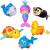 Игровой набор Junfa заводные игрушки для ванной 6 фигурок в тубе