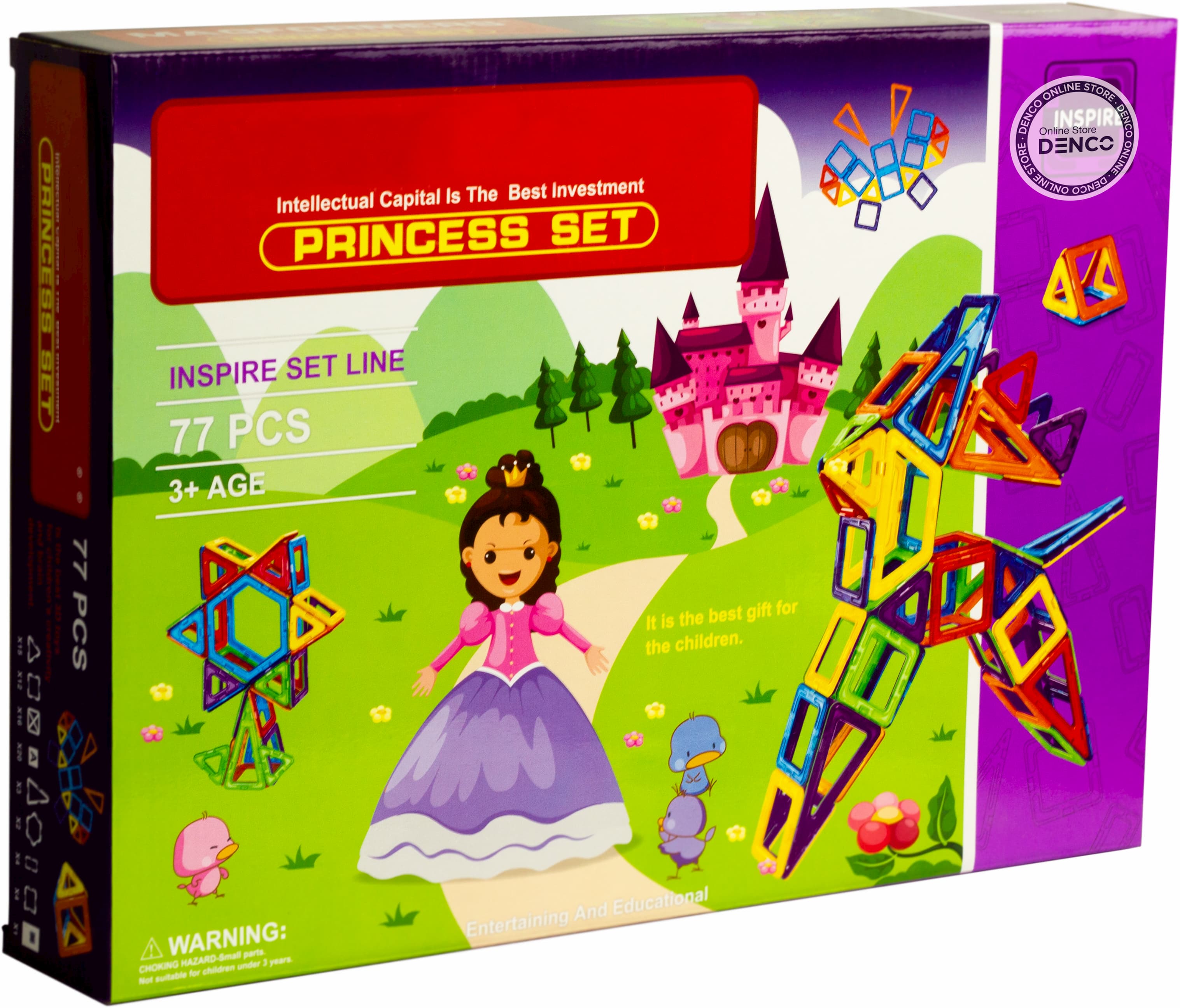 Конструктор магнитный «Princess Set» 002А / 77 деталей