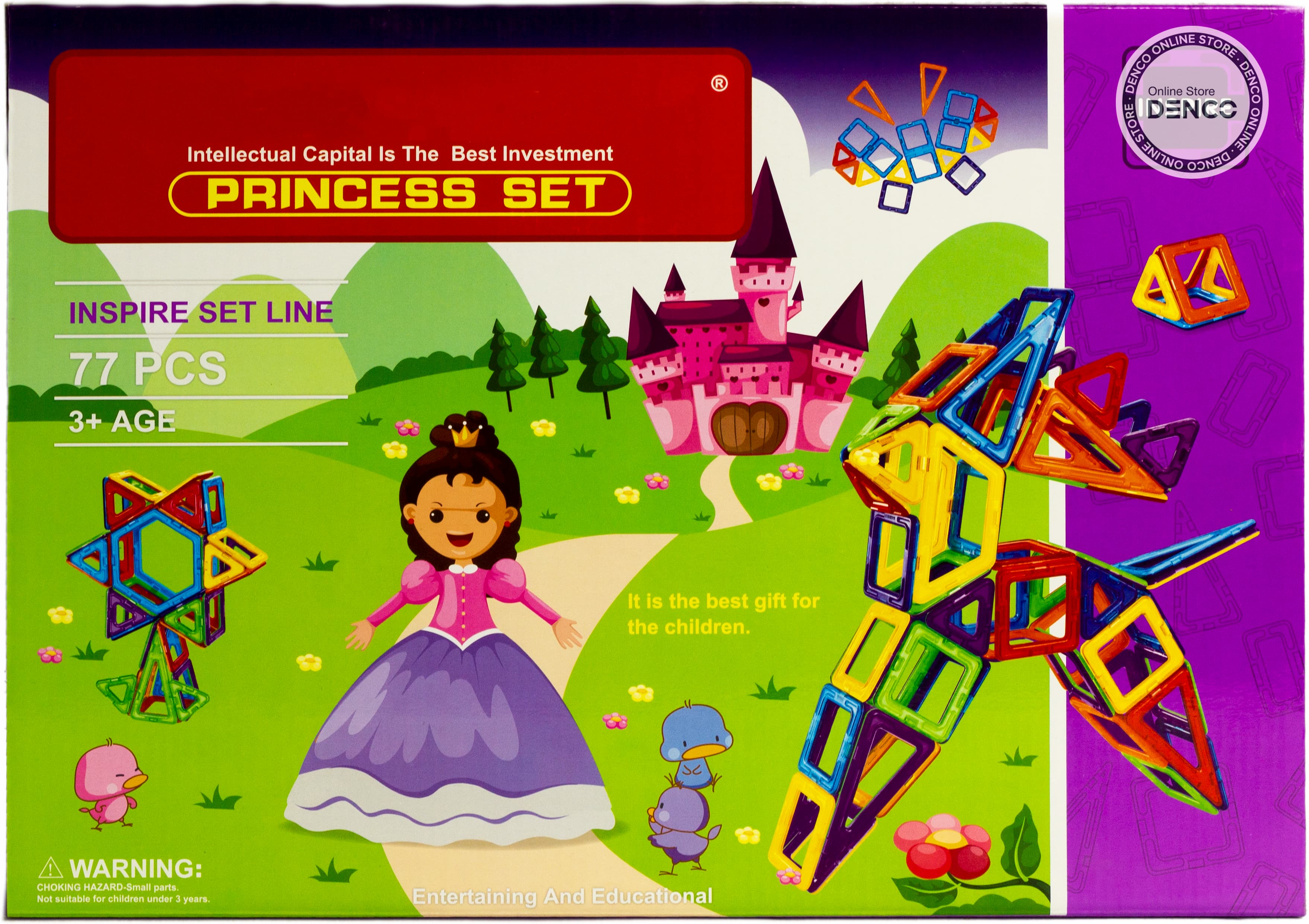 Конструктор магнитный «Princess Set» 002А / 77 деталей