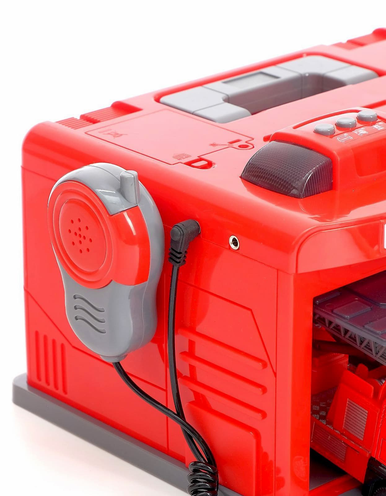 Парковка-Автосервис «Пожарная часть» CLM-551 с машинкой и рацией, световые и звуковые эффекты / Микс