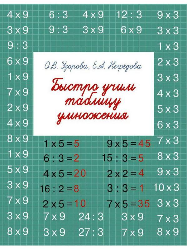 Книга АСТ Быстро учим таблицу умножения О.В. Узорова, Е.А. Нефедова