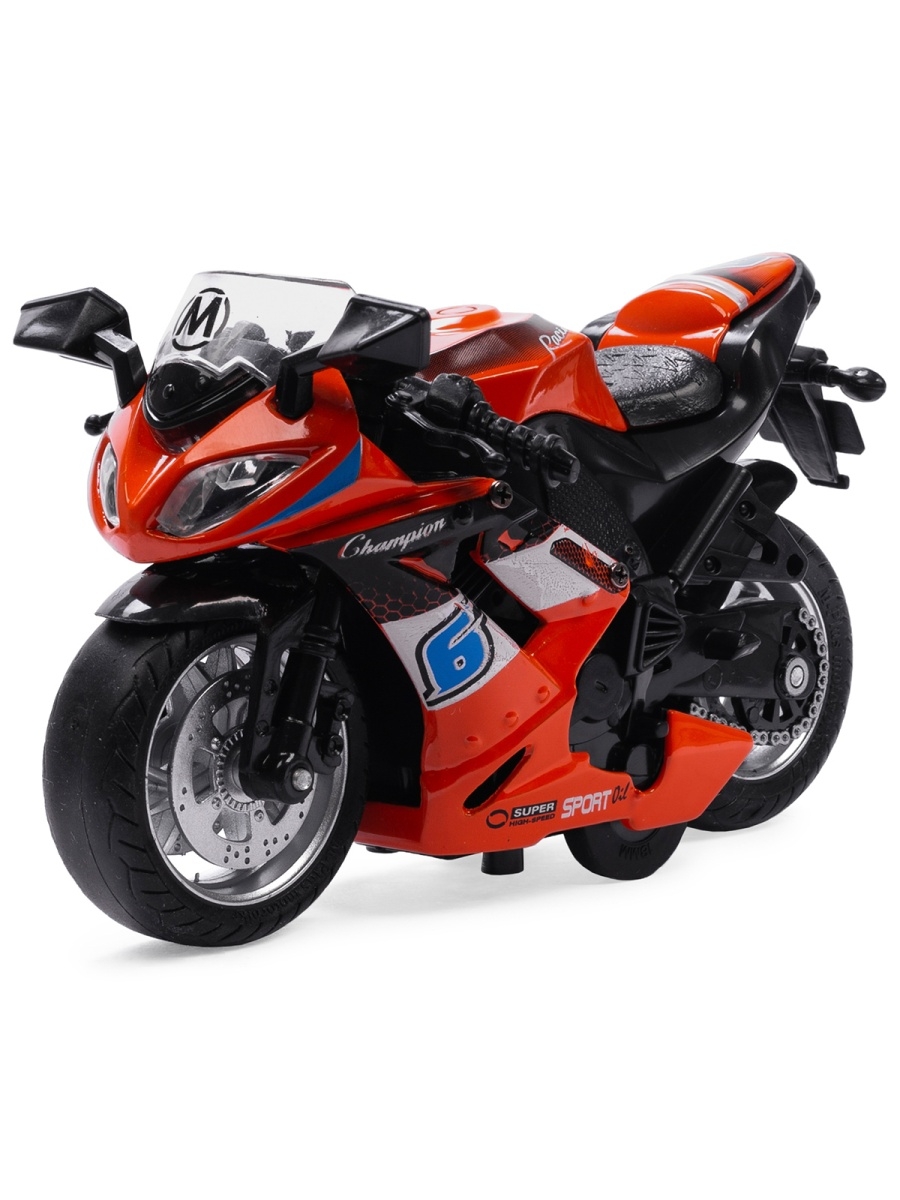 Металлический мотоцикл Ming Ying 66 1:14 MY66-M2114 инерционный, свет, звук / Микс