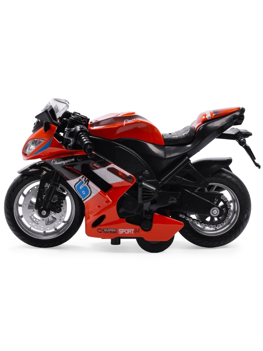 Металлический мотоцикл Ming Ying 66 1:14 MY66-M2114 инерционный, свет, звук / Микс