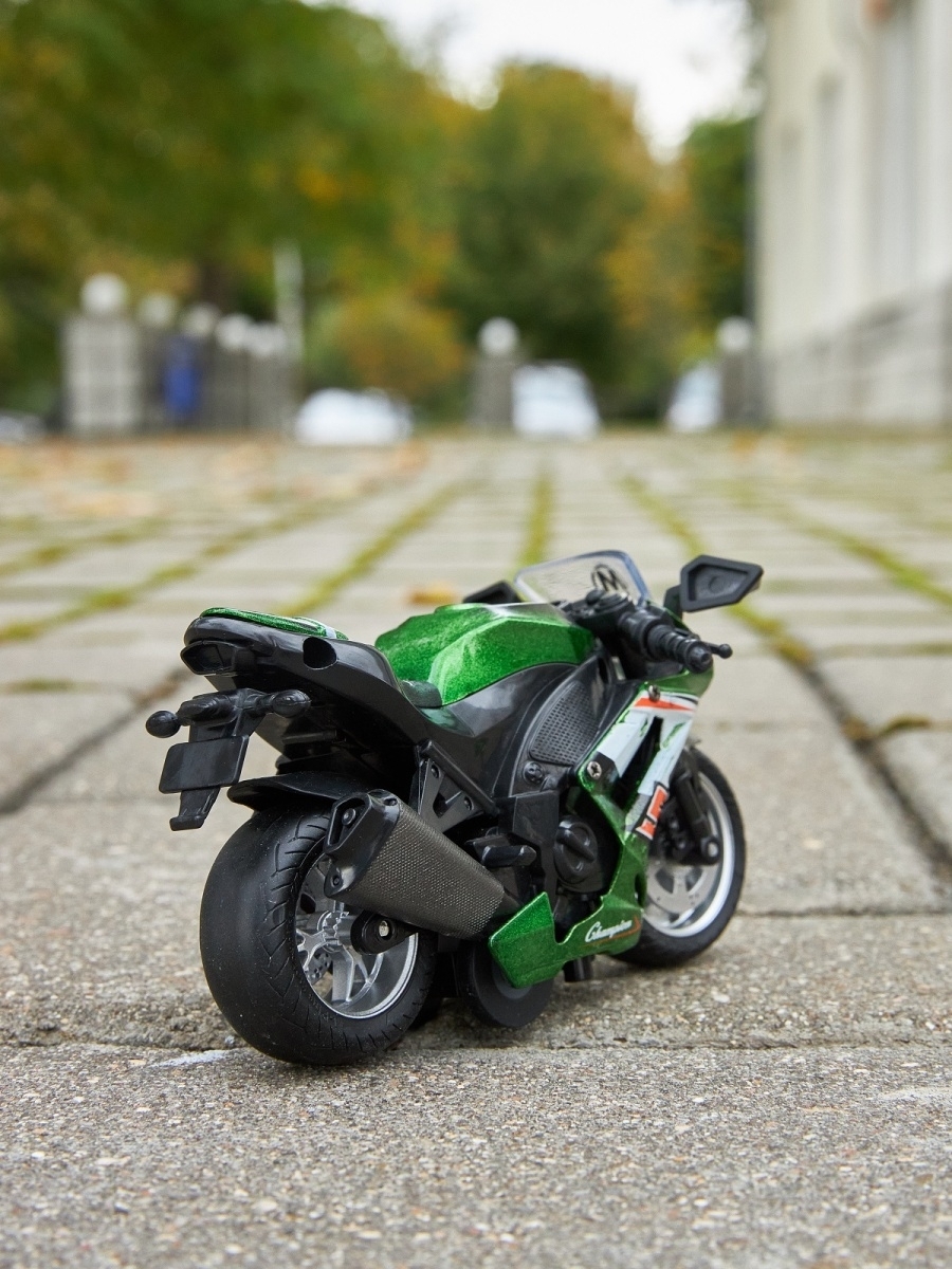 Металлический мотоцикл Ming Ying 66 1:14 MY66-M2114 инерционный, свет, звук / Микс