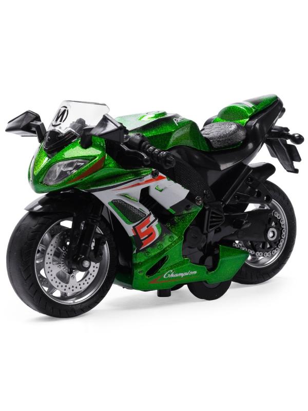 Металлический мотоцикл Ming Ying 66 1:14 MY66-M2114 инерционный, свет, звук / Микс