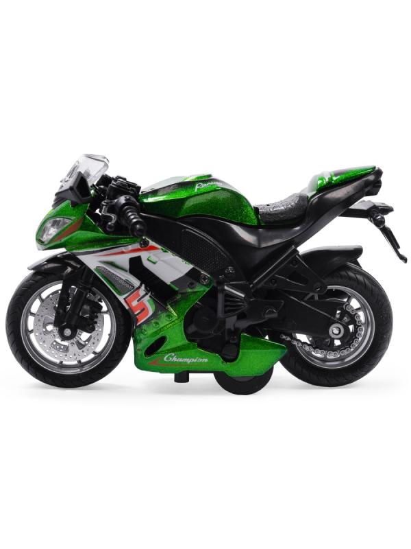 Металлический мотоцикл Ming Ying 66 1:14 MY66-M2114 инерционный, свет, звук / Микс