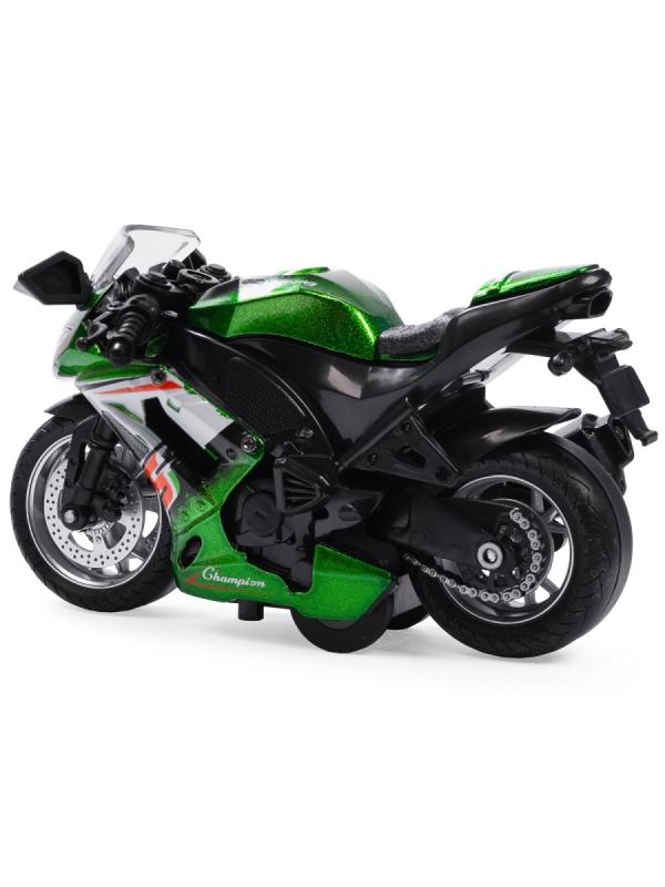 Металлический мотоцикл Ming Ying 66 1:14 MY66-M2114 инерционный, свет, звук / Микс