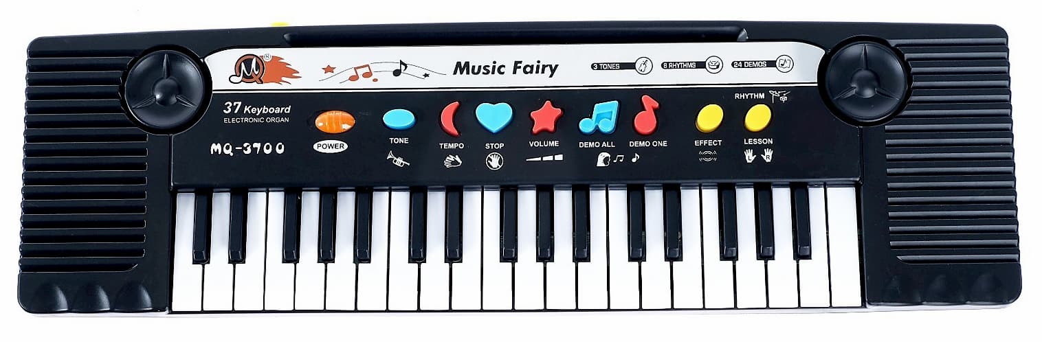 Синтезатор детский с микрофоном «Играем», 37 клавиш, работает от батареек / MQ-3700
