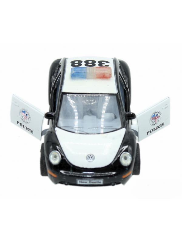Металлическая машинка Kinsmart 1:32 «Volkswagen New Beetle (Police)» KT5058DP, инерционная