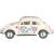 Металлическая машинка Kinsmart 1:32 «1967 Volkswagen Classical Beetle (Пастельные цвета с принтом)» KT5375DF инерционная / Бежевый