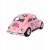 Металлическая машинка Kinsmart 1:32 «1967 Volkswagen Classical Beetle (Пастельные цвета с принтом)» KT5375DF инерционная / Розовый