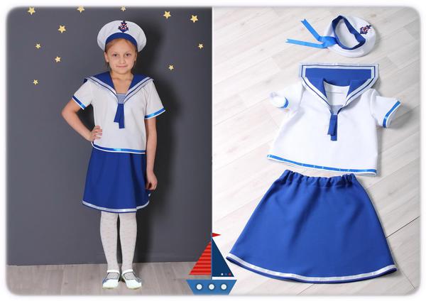 Костюм для девочек ОмЗЭТ Морячка, рост 110