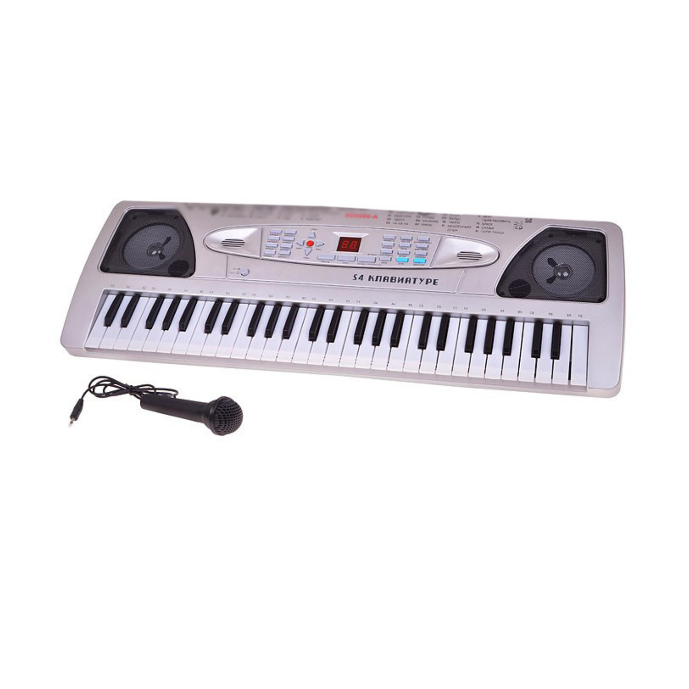 Детский синтезатор с микрофоном, 54 клавиши, работает от сети, SD5489-A