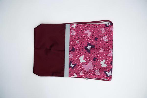 Сумка-мешок для обуви ОмЗЭТ Бордо/бабочки 30х45см.