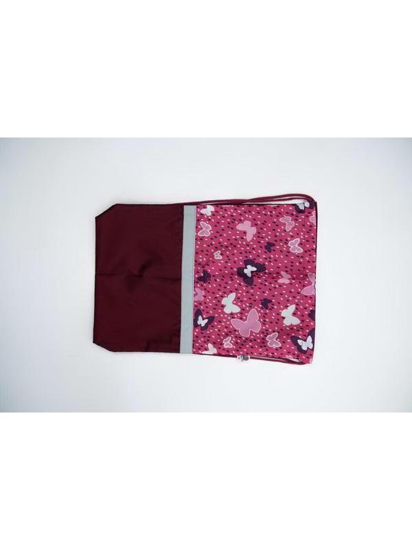 Сумка-мешок для обуви ОмЗЭТ Бордо/бабочки 30х45см.