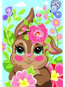 Набор для творчества LORI Картина по номерам для малышей Весенний зайчик