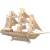 Сборная деревянная модель Чудо-Дерево «Корабли Парусник» (4 пластины) P049