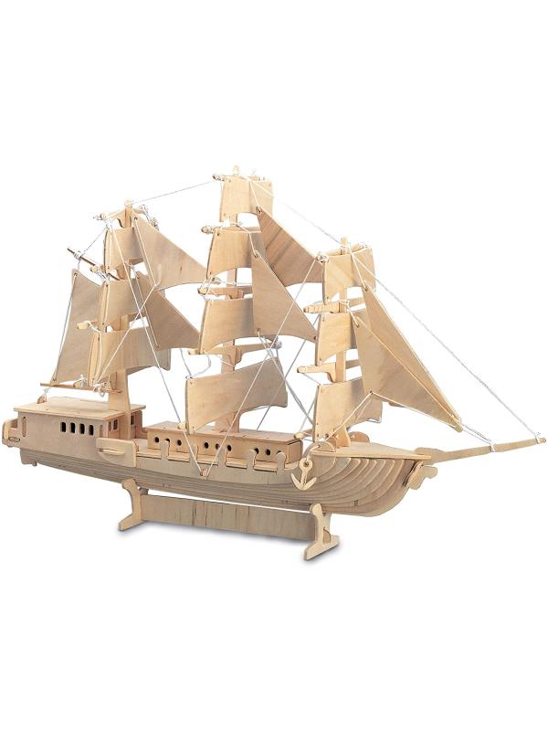 Сборная деревянная модель Чудо-Дерево «Корабли Парусник» (4 пластины) P049
