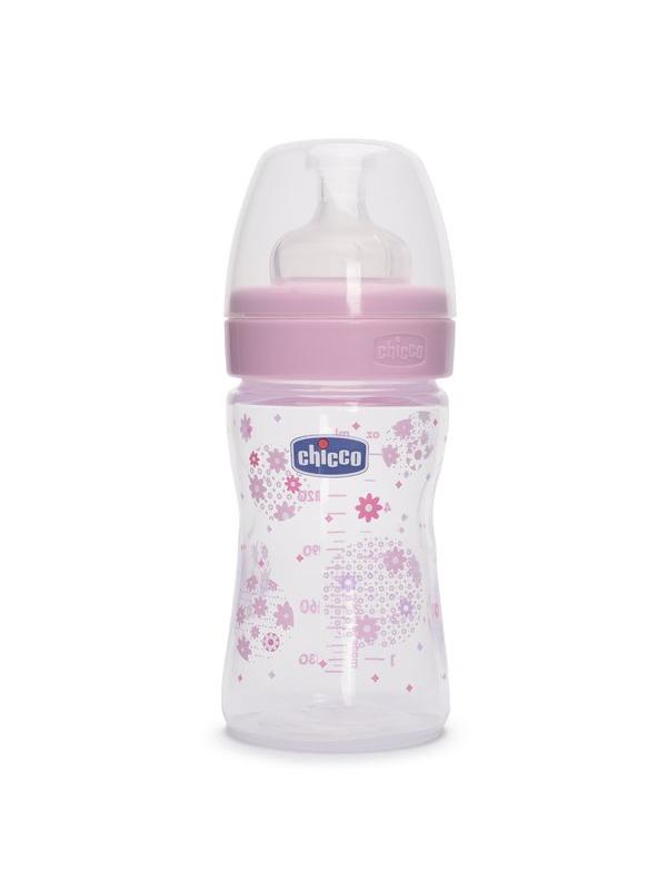 Бутылочка для кормления Chicco Well-Being Girl 150 мл силиконовая соска 0 мес+