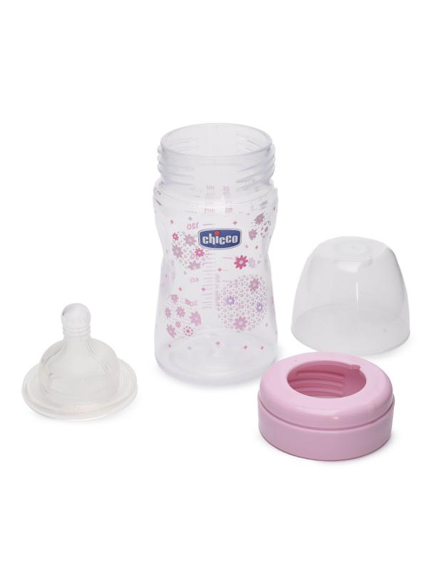 Бутылочка для кормления Chicco Well-Being Girl 150 мл силиконовая соска 0 мес+