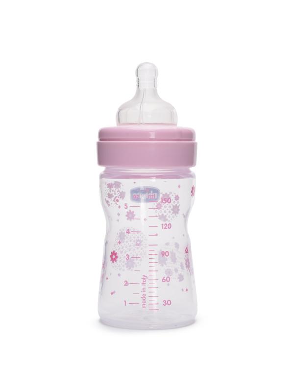 Бутылочка для кормления Chicco Well-Being Girl 150 мл силиконовая соска 0 мес+
