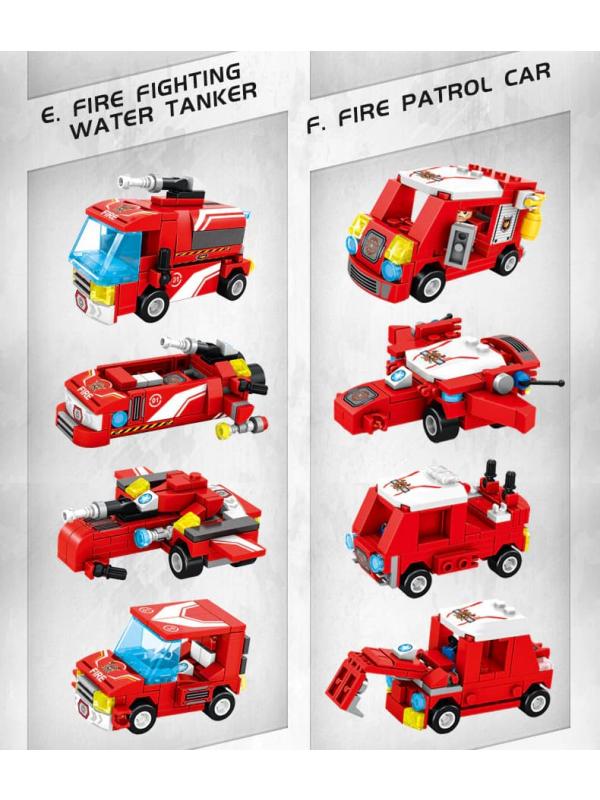 Конструктор Panlos Brick 8в1 «Fire Rescue Engine» 633028 / 836 деталей