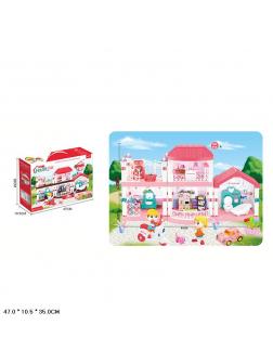 Двухэтажный домик для куклы «House DIY» 326-D52-2 / 113 предметов