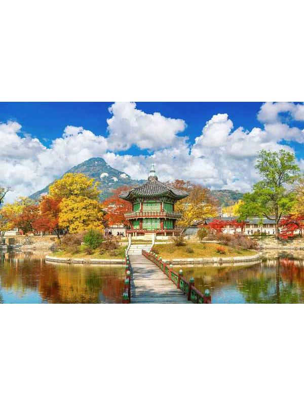 Холст с красками 30х40 см по номерам. ВОСТОЧНЫЙ ПЕЙЗАЖ