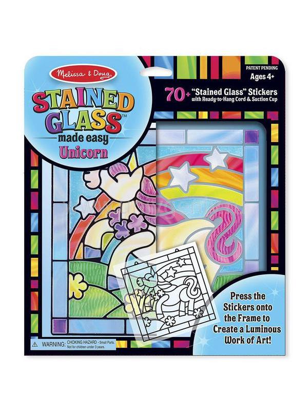 Набор для творчества Melissa&Doug Витражи-единорог