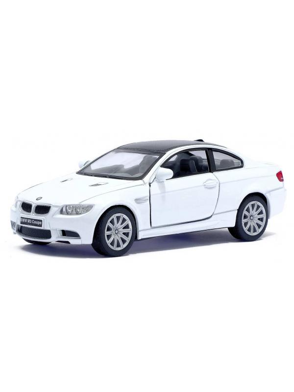Металлическая машинка Kinsmart 1:36 «BMW M3 Coupe» KT5348D, инерционная / Белый