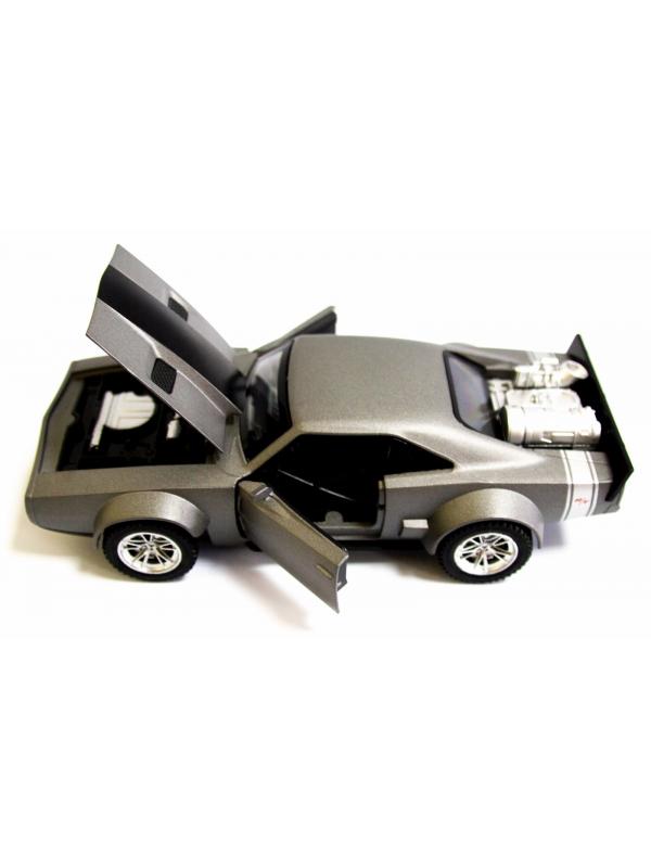 Металлическая машинка Double Horses 1:32 «Dodge Charger Ice R/T» 32401, инерционная, свет и звук / Серый