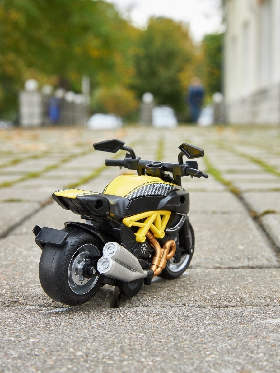 Металлический мотоцикл Ming Ying 66 1:14 MY66-M2216 Classic Moto инерционный, свет, звук / Микс