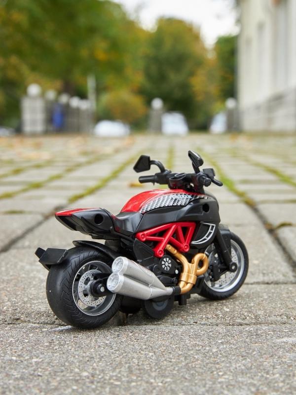 Металлический мотоцикл Ming Ying 66 1:14 MY66-M2216 Classic Moto инерционный, свет, звук / Микс